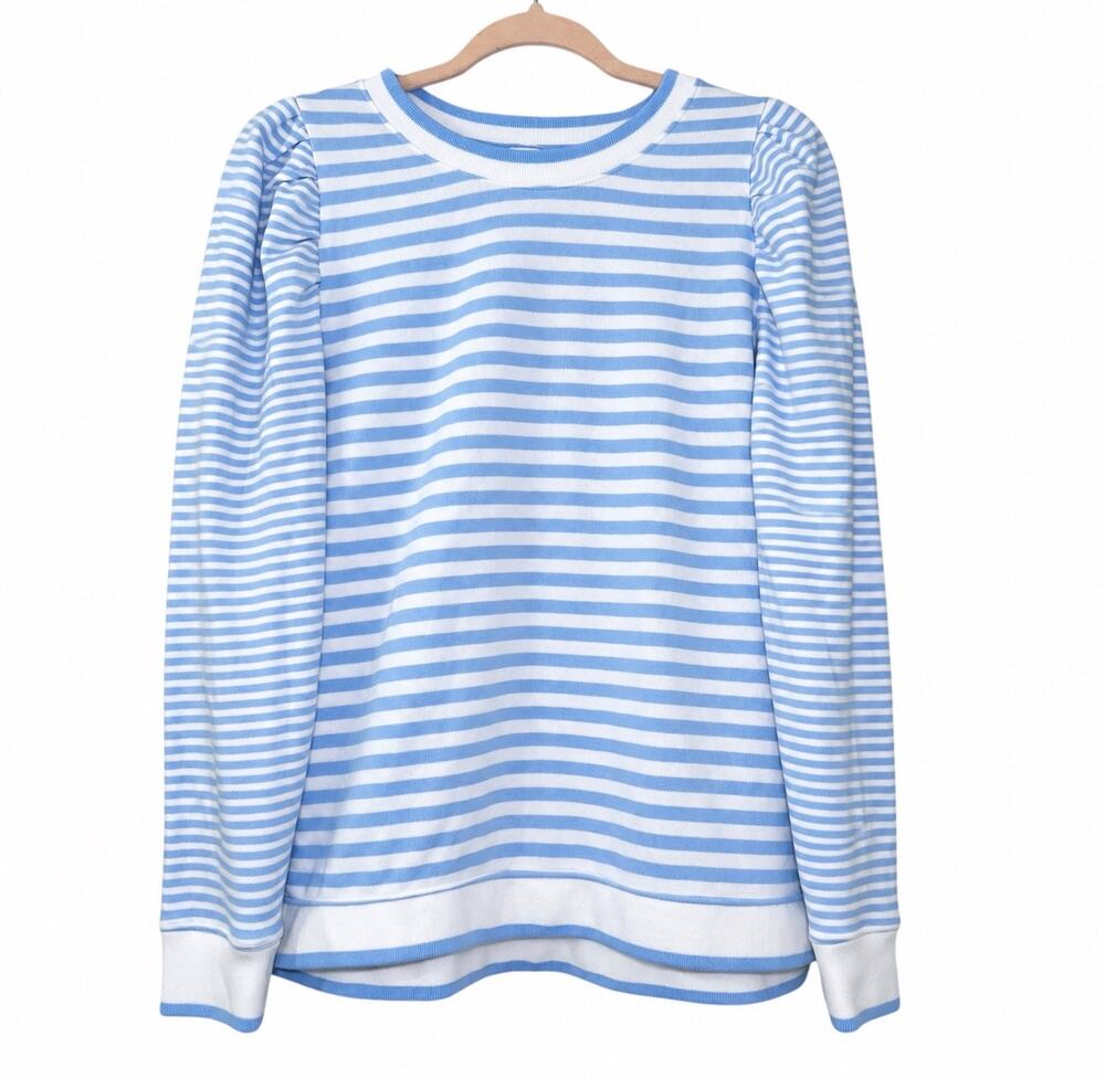 Talbots Blue & White Striped Long Sleeve Top Women’s Small Crew Neck Knit